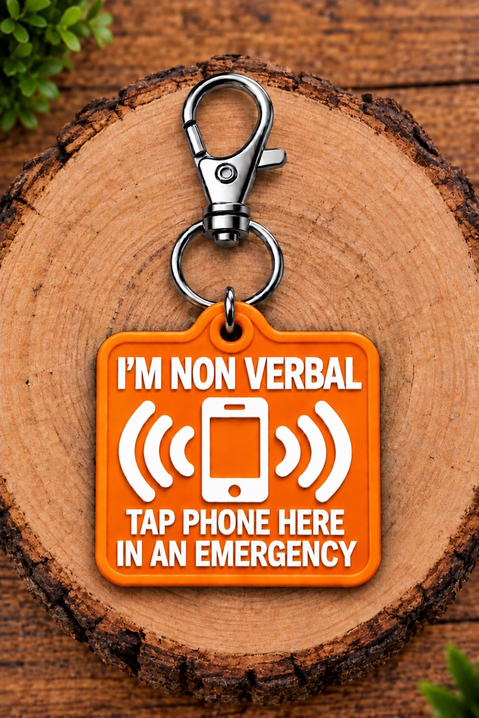 Non-Verbal T.I.E. Keyring – Orange
